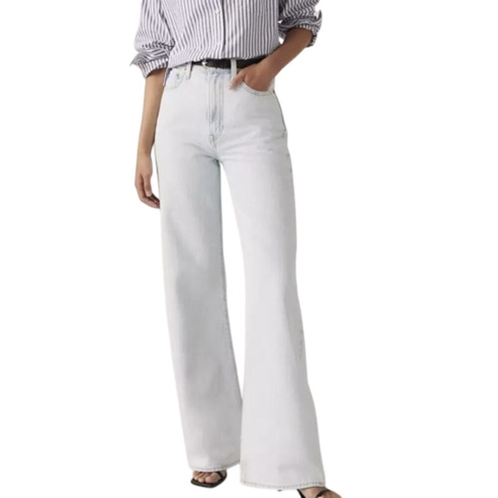 Levis Ribcage Wide Leg Jeans A6081 0021 W28 L30 Light Wash